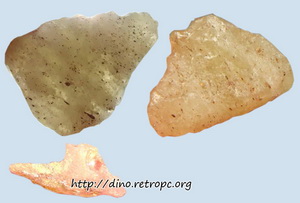 Стеклянный метеорит - Ливийский золотой тектит (Стекло пустыни)