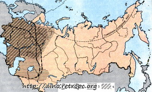 Рис. 48. Распространение на территории СССР сазана (1); судака (2); леща (3); головля (4) (по разным авторам);